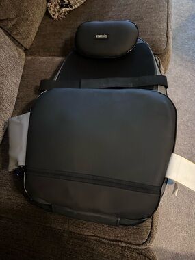 Homedics Black Massage Back Cushion with Headrest